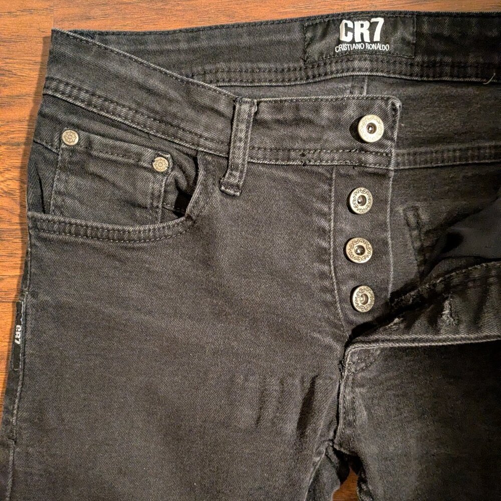 CR7 Cristiano Ronaldo Slim FIt Jeans Men Sz 30x30 Black Denim Guys
